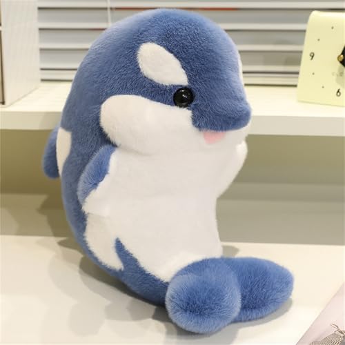 AQCQDQ Orca Kuscheltier, Weich und Bequem Orca Plüschpuppe, Wal Kuscheltier, Niedliches Wal Stofftier zum Kuscheln & Spielen, Geschenk für Freunde und Kinder (50 cm,Blau) von AQCQDQ