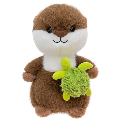 AQCQDQ Otter Kuscheltier, Kuscheltier Otter Plüschtier Mit Schildkröte Hummer Abnehmbar Spielzeug, Süßes Wombat Kuscheltier Plüsch Zum Kuscheln & Spielen (25 cm,Schildkröte) von AQCQDQ