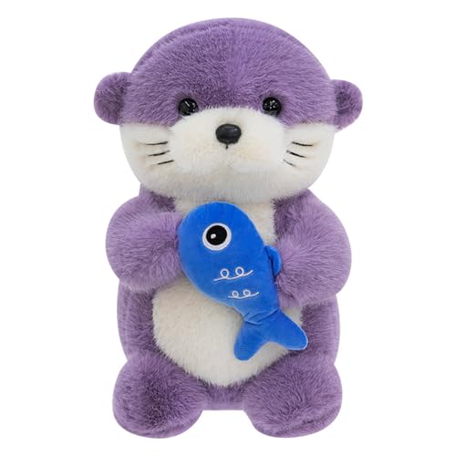 AQCQDQ Otter Kuscheltier, Kuscheltier Otter Plüschtier mit Fisch Plüsch Zum Kuscheln & Spielen, Süßes Superweiche Spielzeug Kawaii Deko Plushie Puppen Stofftier Geschenke Für Kinder (65 cm,Lila) AQCQDQ Otter Kuscheltier, Kuscheltier Otter Plüschtier mit Fisch Plüsch Zum Kuscheln & Spielen, Süßes Superweiche Spielzeug Kawaii Deko Plushie Puppen Stofftier Geschenke Für Kinder (65 cm,Lila) von AQCQDQ