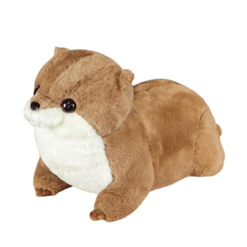AQCQDQ Otter Kuscheltier, Plüschtier Otter Plüsch Spielzeug, Simulation Otter Stofftier, zum Spielen und Kuscheln, Geschenk für Kinder Mädchen (65 cm,Braun) von AQCQDQ