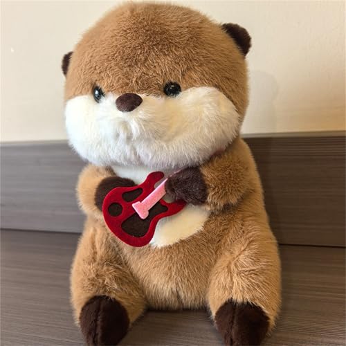 AQCQDQ Otter Kuscheltier Murmeltier Plüschtiere 25 cm, Süßes Otter Spielzeug Murmeltier Stofftier Flauschig Kissen Zum Kuscheln, Spielen, Cartoon Tiere Geschenk Für Mädchen Kinder (#B) von AQCQDQ