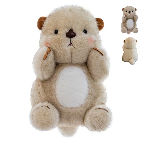 AQCQDQ Otter Kuscheltier Plüschtier Plüsch Spielzeug Zum Kuscheln & Spielen, Seeotter Stoff Puppen Kuscheltier Plüsch Kissen Umarmungskissen, Niedliche Otter Seeotter Sitzpuppe Kawaii Deko (20 cm) von AQCQDQ