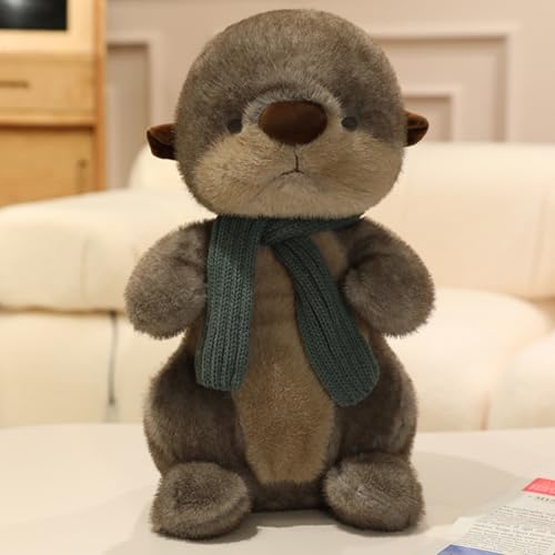 AQCQDQ Otter Plüschtier, Otter Stofftier Otter Kissen Kuscheltier, Kuscheltier Otter Soft Toy Tiere Kuscheltier, Superweiche Kleines Niedliches Kuscheltier zum Kuscheln und Spielen (40cm) von AQCQDQ