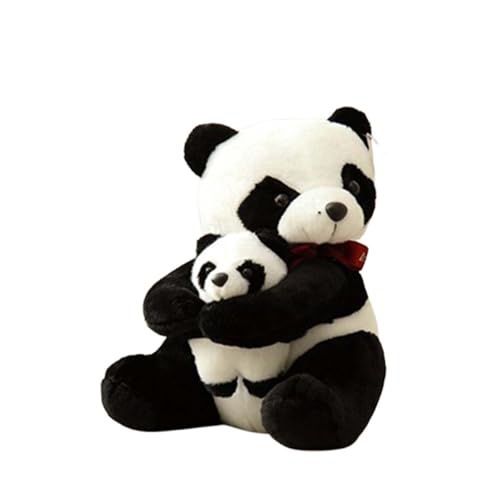 AQCQDQ Panda Kuscheltier, Niedliches Panda Plüschtier, Kuscheltier mit Baby, Stofftier Kuscheltier Cartoon Kissen, für Jungen und Mädchen (25cm,A) von AQCQDQ