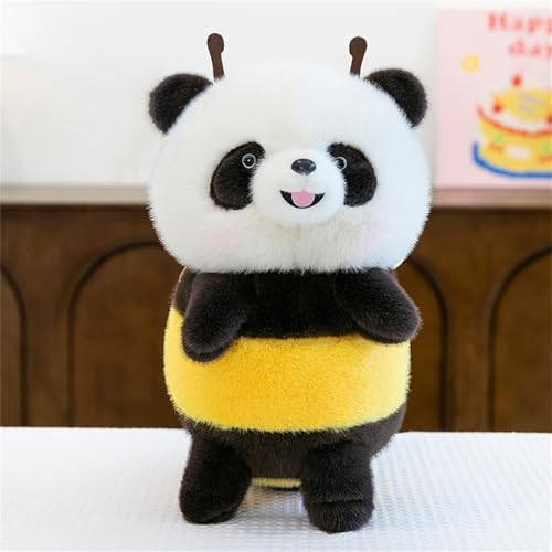 AQCQDQ Panda Kuscheltier, Niedliches Panda Plüschtier, Plüsch Panda, Kreative Biene Panda-Puppe, Plush Toy, Geschenk für Kinder Jungen Mädchen (35 cm) von AQCQDQ