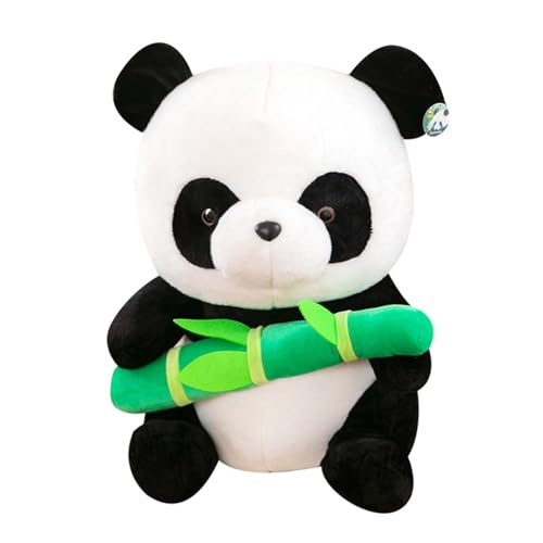 AQCQDQ Panda-Plüsch, süßer Panda-Plüsch mit Bambus, lüsch-Panda-Kuscheltiere, Panda-Bär-Plüsch, realistischer handgefertigter Plüsch-Panda, Kindergeschenk zum Kuscheln und Spielen (65cm) von AQCQDQ