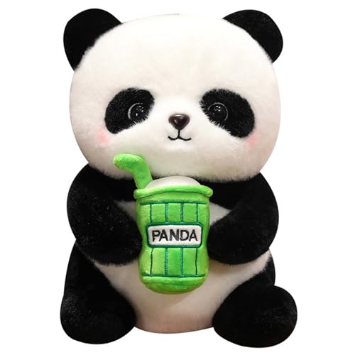 AQCQDQ Panda Plush Toy, Niedliches Panda Plüschtier, Panda Plüschkissen, weiches Pandabär-Kissen, Panda Kuscheltier Stofftier, Geschenk für Kinder und Erwachsene (24CM,A) von AQCQDQ