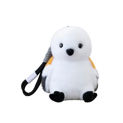 AQCQDQ Papagei Kuscheltier, 16 cm Pelzige Vogel-Plüschpuppe, Niedlicher Kleiner Vogel Schlüsselanhänger, Plüsch Papagei Stofftier, Geschenk für Kinder (D) von AQCQDQ