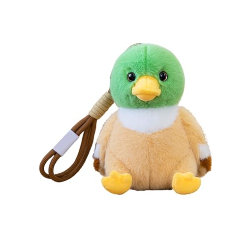 AQCQDQ Papagei Kuscheltier, 16 cm Pelzige Vogel-Plüschpuppe, Niedlicher Kleiner Vogel Schlüsselanhänger, Plüsch Papagei Stofftier, Geschenk für Kinder (G) von AQCQDQ