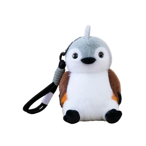 AQCQDQ Papagei Kuscheltier, 16 cm Pelzige Vogel-Plüschpuppe, Niedlicher Kleiner Vogel Schlüsselanhänger, Plüsch Papagei Stofftier, Geschenk für Kinder (H) von AQCQDQ