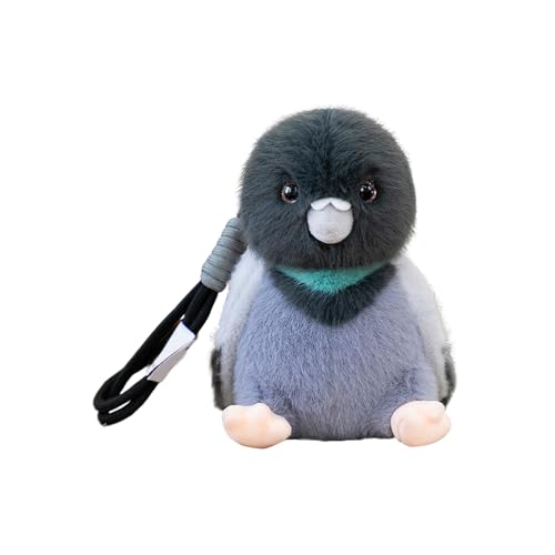 AQCQDQ Papagei Kuscheltier, 16 cm Pelzige Vogel-Plüschpuppe, Niedlicher Kleiner Vogel Schlüsselanhänger, Plüsch Papagei Stofftier, Geschenk für Kinder (J) von AQCQDQ