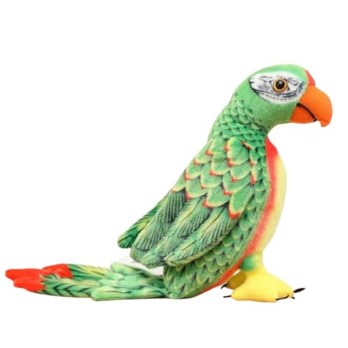 AQCQDQ Papagei Kuscheltier, Papagei Vogel Plüschtier, 47 cm Niedliche Plüsch Ara Papagei Stofftier Kuscheltier Plüschtier, für Kinder Erwachsene (50 cm,Grün) von AQCQDQ
