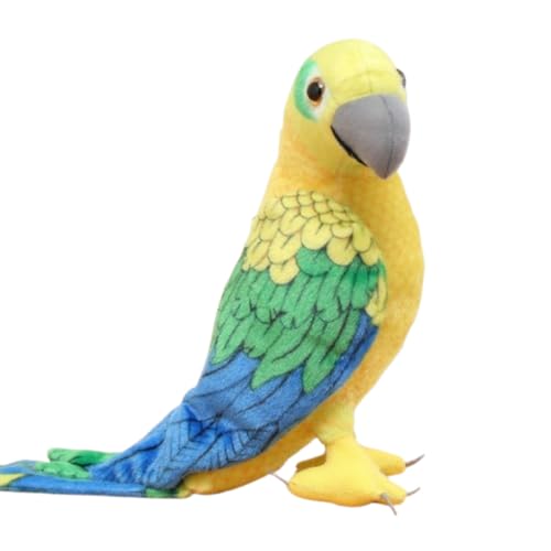AQCQDQ Papagei Kuscheltier, Papagei Vogel Plüschtier, 47 cm Niedliche Plüsch Ara Papagei Stofftier Kuscheltier Plüschtier, für Kinder Erwachsene (70 cm,Scharlachroter Grün) von AQCQDQ