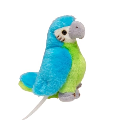 AQCQDQ Papagei Kuscheltier, Papagei Vogel Plüschtier, Niedliche Plüsch Ara Papagei Stofftier Kuscheltier Plüschtier, für Kinder Erwachsene (12 cm,Blau) von AQCQDQ