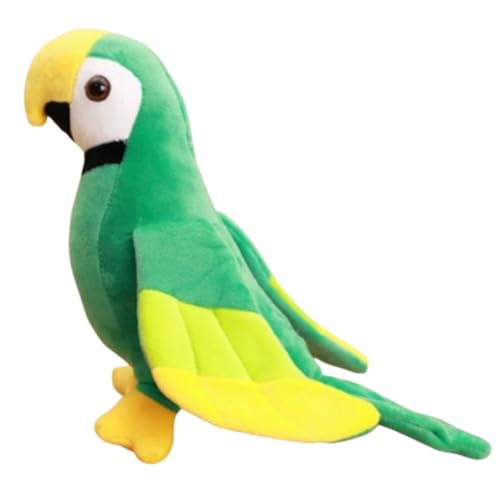 AQCQDQ Papagei Kuscheltier, Papagei Vogel Plüschtier, zum Spielen und Kuscheln, Weiches Schmusetier für Mädchen, Jungen, Babys (20 cm,Grün) von AQCQDQ