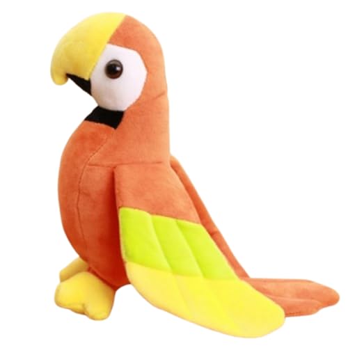 AQCQDQ Papagei Kuscheltier, Papagei Vogel Plüschtier, zum Spielen und Kuscheln, Weiches Schmusetier für Mädchen, Jungen, Babys (35 cm,Orange) von AQCQDQ