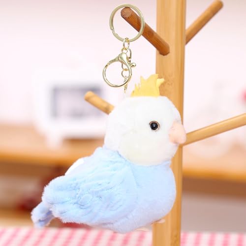 AQCQDQ Papagei Plüschtier Plüschtier Papagei Stofftier Kawaii Papagei Plüsch Parrot Plüsch Spielzeug Plüschkissen Weiches Spielzeug Wurfkissen Schmusetier Geschenk für Kinder (14 cm,Blue) von AQCQDQ