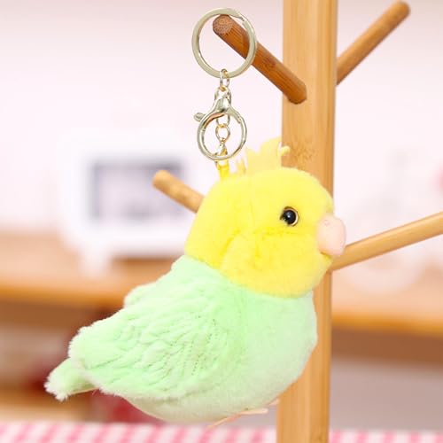 AQCQDQ Papagei Plüschtier Plüschtier Papagei Stofftier Kawaii Papagei Plüsch Parrot Plüsch Spielzeug Plüschkissen Weiches Spielzeug Wurfkissen Schmusetier Geschenk für Kinder (14 cm,Green) von AQCQDQ