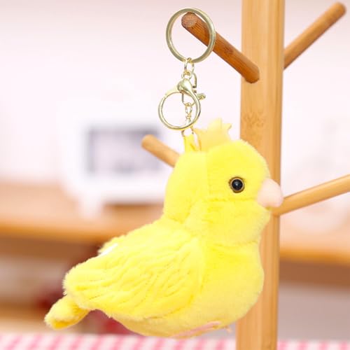 AQCQDQ Papagei Plüschtier Plüschtier Papagei Stofftier Kawaii Papagei Plüsch Parrot Plüsch Spielzeug Plüschkissen Weiches Spielzeug Wurfkissen Schmusetier Geschenk für Kinder (14 cm,Yellow) von AQCQDQ