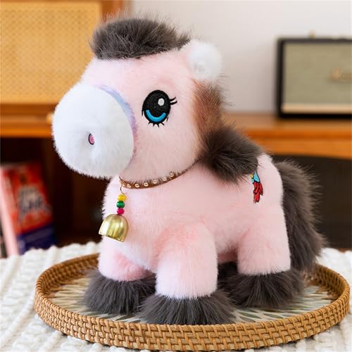AQCQDQ Pferd Kuscheltier, Cute Plüsch Pferd Spielzeug, Kleines Plüschtier zum Kuscheln und Liebhaben, Geschenk für Kinder Jungen Mädchen (Rosa,30 cm) von AQCQDQ