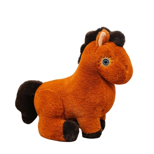 AQCQDQ Pferd Kuscheltier, Plüsch Pferd Spielzeug, zum Spielen und Kuscheln, Weiches Schmusetier für Mädchen, Jungen, Babys (45 cm,Braun) von AQCQDQ