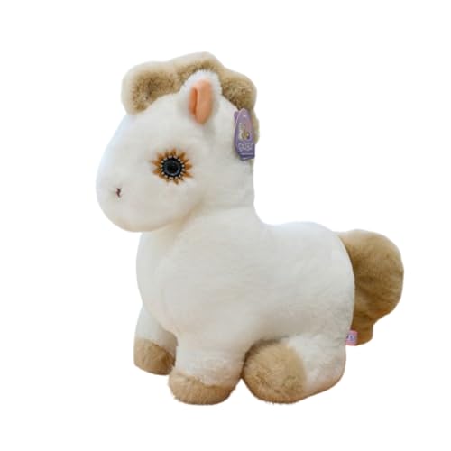 AQCQDQ Pferd Kuscheltier, Plüsch Pferd Spielzeug, zum Spielen und Kuscheln, Weiches Schmusetier für Mädchen, Jungen, Babys (60 cm,Weiß) von AQCQDQ