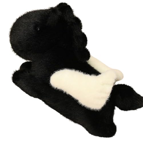 AQCQDQ Pferd Plüschtier 46cm, Realistische Simulation Stofftier Pferd Kuscheltier für Kinder und Erwachsene, Zimmerdekoration Wurfkissen als Geschenk für Geburtstag (schwarz) von AQCQDQ