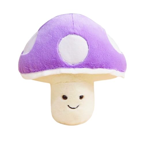 AQCQDQ Pilz Kuscheltier, plüsch pilz Stofftier, Simuliertes pilz Plüsch, zum Spielen und Kuscheln für Mädchen und Jungen (22 cm,Lila) von AQCQDQ