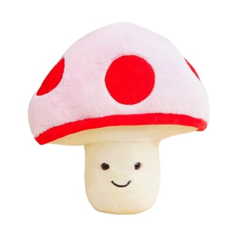 AQCQDQ Pilz Kuscheltier, plüsch pilz Stofftier, Simuliertes pilz Plüsch, zum Spielen und Kuscheln für Mädchen und Jungen (22 cm,Rosa) von AQCQDQ