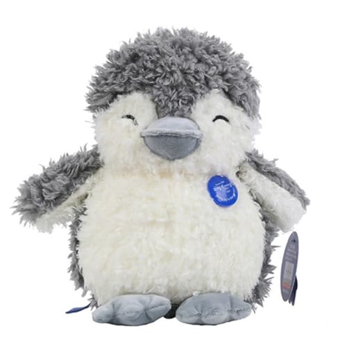 AQCQDQ Pinguin Kuscheltie, Meerestiere Stofftier Plüschtier Spielzeug, Weiche Pinguinpuppe Schlafkissen, Ozeanarium Plüsch Puppe Geschenke (25 cm,Grau) von AQCQDQ