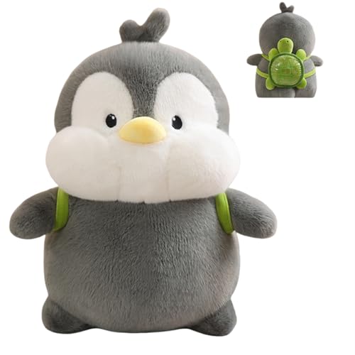 AQCQDQ Pinguin Kuscheltier, Pinguine Plüschtier Aus Madagascar – 3 in 1 Stofftier Weiche Spielzeug, Pinguin Puppe Plüsch Umarmungskissen Tier Kissen Dekokissen (45 cm,Schildkröte) von AQCQDQ