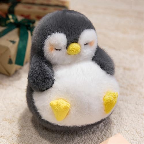 AQCQDQ Pinguin Kuscheltier, Plüschtier Pinguin Geschenk Plüschpuppe Kissen, Süßes Schlafender Pinguin Plushies Flauschiges Stofftier Spielzeug Zum Kuscheln & Spielen (40 cm,Schwarz) von AQCQDQ