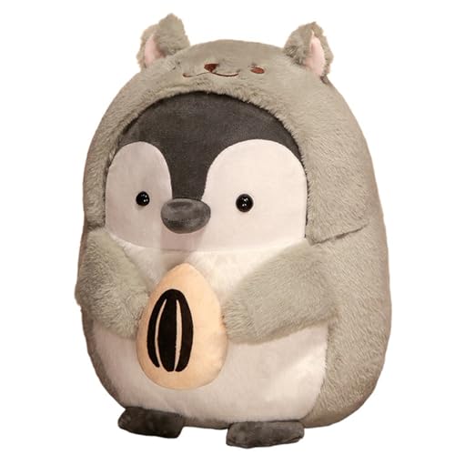 AQCQDQ Pinguin Kuscheltier Süß, Pudgy Penguins Plush, Süße Plüschtiere, Pinguin Plushie, Kuscheltier Pinguin Plüschtier für Kinder, Geschenke für Jungen Mädchen zum Kuscheln (35 cm,Grau) von AQCQDQ