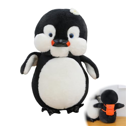 AQCQDQ Pinguin Kuscheltier mit Rucksack, Pinguin Plüschtier Cartoon Stofftier Spielzeug Gefüllte, Süße Flauschig Pinguinpuppe Plüsch Spielzeug Geschenk für Kinder, Freunde (30 cm,1pcs) von AQCQDQ