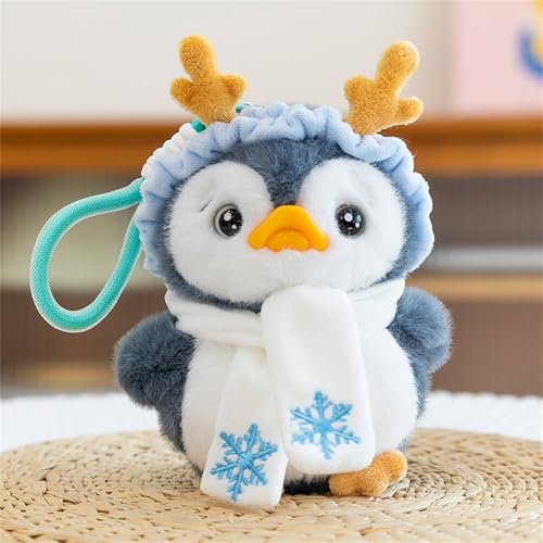 AQCQDQ Pinguin Schlüsselanhänger, Pinguin Stofftier Plüschtier, Kuscheltier Süß, Kleine Kuscheltiere Anhänger, Geschenke für Kinder Mädchen und Jungen (D) von AQCQDQ