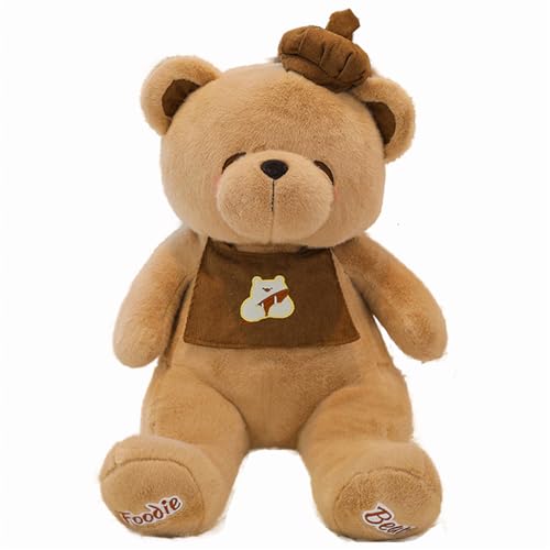 AQCQDQ Plüsch Bären, Teddybär Plüschtier, Backen Bär Puppe Plüsch Spielzeug, Gut Zum Kuscheln und Spielen Geschenke für Kinder Mädchen Freundin (60 cm,Braun) von AQCQDQ