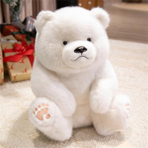 AQCQDQ Plüsch Bären Spielzeug Teddybär Stofftier Plüschtier Kuscheltier Spielzeug Dekozimmer Kissen Geburtstagsgeschenk für Jungen und Mädchen Plüschspielzeug (28 cm,Weiß) von AQCQDQ