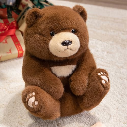 AQCQDQ Plüsch Bären Spielzeug Teddybär Stofftier Plüschtier Kuscheltier Spielzeug Dekozimmer Kissen Geburtstagsgeschenk für Jungen und Mädchen Plüschspielzeug (35 cm,Braun) von AQCQDQ