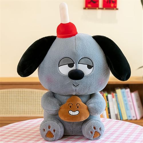 AQCQDQ Plüsch-Hund, Realistischer Plüschtier Hund, Plüschpuppe Eines Lustigen Hundes, Niedliches Plüschtier Geschenke für Kinder & Erwachsene (100 cm,Grey) von AQCQDQ