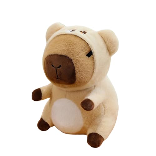 AQCQDQ Plüschtier Capybara Kuscheltier Stofftier, Niedliches Verwandelndes Capybara Plüschtier, Capybara Plush Puppen, Capybara Spielzeug, Geschenke für Jungen und Mädchen (25 cm,Brauner Bär) von AQCQDQ