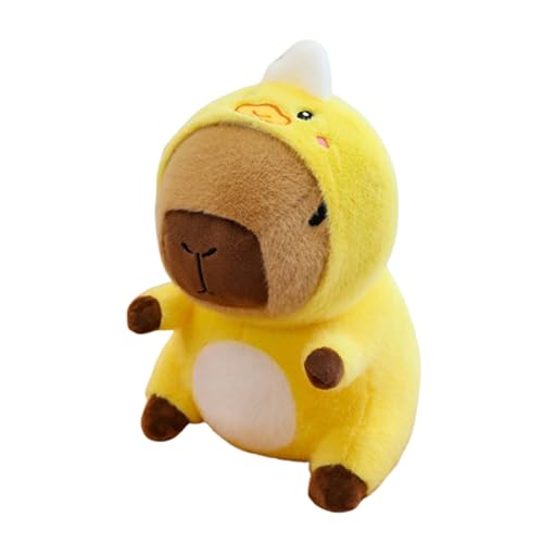 AQCQDQ Plüschtier Capybara Kuscheltier Stofftier, Niedliches Verwandelndes Capybara Plüschtier, Capybara Plush Puppen, Capybara Spielzeug, Geschenke für Jungen und Mädchen (35 cm,Gelbe Ente) von AQCQDQ