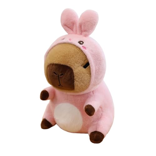 AQCQDQ Plüschtier Capybara Kuscheltier Stofftier, Niedliches Verwandelndes Capybara Plüschtier, Capybara Plush Puppen, Capybara Spielzeug, Geschenke für Jungen und Mädchen (45 cm,Rosa Kaninchen) von AQCQDQ