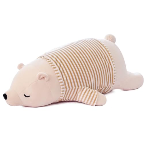 AQCQDQ Plüschtier Eisbär, Kuscheltier Eisbär Plüschtier Stofftier, Plüschtiere Eisbär Kuscheltier, Plüsch Eisbär Spielzeug für Jungen und Mädchen Plüschspielzeug (35cm,Beige) von AQCQDQ