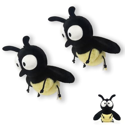AQCQDQ Plüschtier Glühwürmchen Plüsch Insekt Plüschtiere für Kinder, Glühwürmchen Plüsch Spielzeug, Süße Kreative Glühwürmchenpuppe Für Freunde, Kollegen (18 cm,2pcs) von AQCQDQ