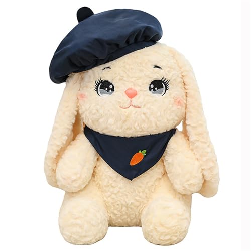 AQCQDQ Plüschtier Hase, Kuscheltier Hase, Bunny Plush Plüsch, Nerdy Schal Bunny Plüschpuppe, Geburtstagsgeschenk für Jungen und Mädchen (100 cm) von AQCQDQ