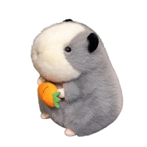 AQCQDQ Plüschtier Meerschweinchen, Süßes Kuscheltier Meerschweinchen, Realistische Hamster Spielzeug, Meerschweinchen Plüschpuppe, Geschenk für Kinder (23 cm,Grau) von AQCQDQ