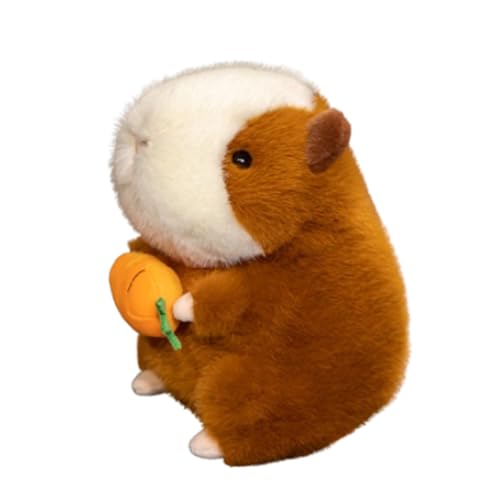AQCQDQ Plüschtier Meerschweinchen, Süßes Kuscheltier Meerschweinchen, Realistische Hamster Spielzeug, Meerschweinchen Plüschpuppe, Geschenk für Kinder (33 cm,Braun) von AQCQDQ