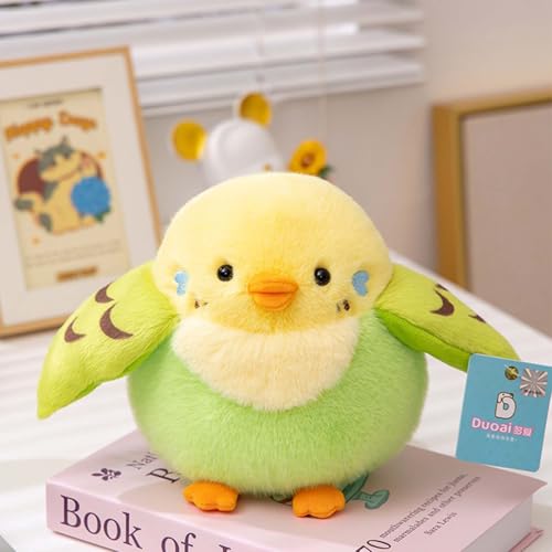 AQCQDQ Plüschtier Papagei Stofftier, Weiche und kuschelige Stofftiere, Realistisch Kuscheltier, Plüschkissen Weiches Spielzeug Wurfkissen Schmusetier Geschenk für Kinder Mädchen Jungen (21CM,D) von AQCQDQ