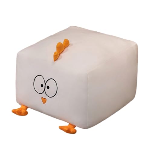 AQCQDQ Plüschtier Quadratischer, PandaHuhn Puppe Stofftier Kissen Kuscheltier Schwein, zum Spielen und Kuscheln, Weiches Schmusetier für Mädchen, Jungen, Babys (45 cm,Huhn) von AQCQDQ