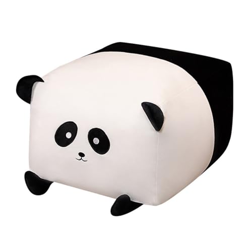AQCQDQ Plüschtier Quadratischer, PandaHuhn Puppe Stofftier Kissen Kuscheltier Schwein, zum Spielen und Kuscheln, Weiches Schmusetier für Mädchen, Jungen, Babys (45 cm,Panda) von AQCQDQ